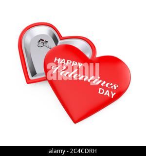 Red Heart Pin Badges on a white background. 3d Rendering Stock Photo ...