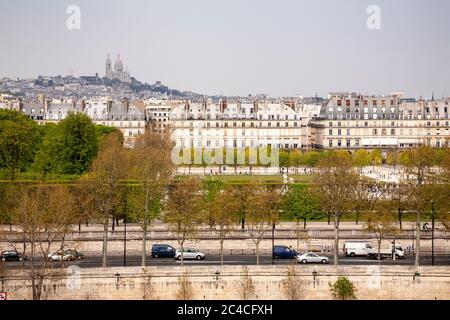 Sacre Coeur on the skyline of Paris, France Stock Photo
