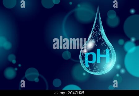 Water pH laboratory analysis chemistry science technology. School research education microscope lab data potential test. Medicine health concept Stock Vector