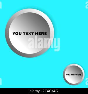 Vector illustration Paper circle shapes templates and banner with drop shadows Stock Vector