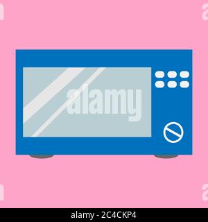 Flat style microwave. Home appliance icon. Vector illustration Stock Vector