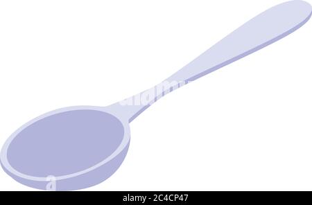 Cereal spoon icon, isometric style Stock Vector