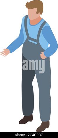 Auto mechanic icon, isometric style Stock Vector