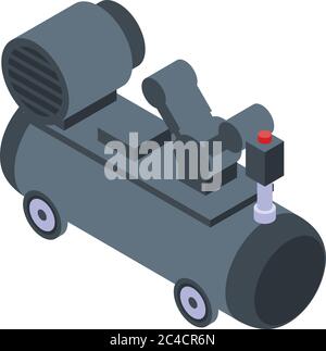 Air compressor unit icon, isometric style Stock Vector