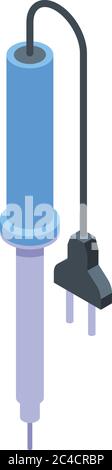 Transistor soldering iron icon, isometric style Stock Vector