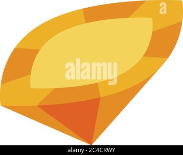 Orange gemstone icon, isometric style Stock Vector