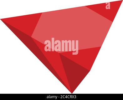 Red ruby icon, isometric style Stock Vector