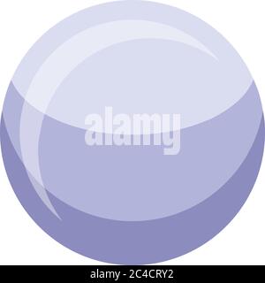 White pearl icon, isometric style Stock Vector