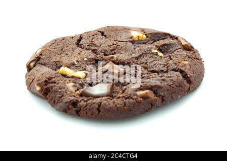 Chocolate cookie on isolated white background Stock Photo