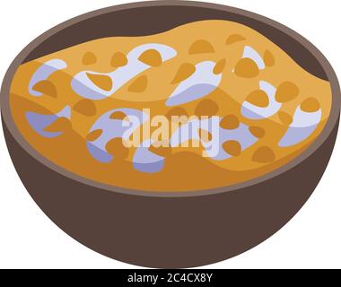 Bowl milk cereal flakes icon, isometric style Stock Vector