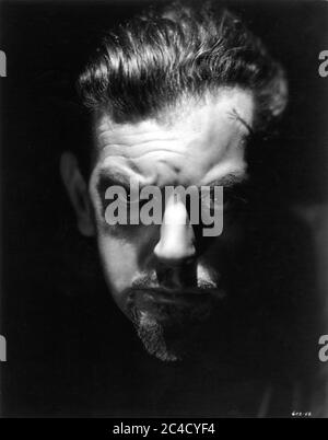 LESLIE BANKS Portrait as Count Zaroff in THE MOST DANGEROUS GAME / THE HOUNDS OF ZAROFF 1932 directors IRVING PICHEL and ERNEST B. SCHOEDSACK novel Richard Connell RKO Radio Pictures Stock Photo