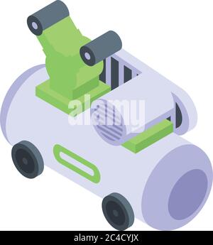 Air compressor equipment icon, isometric style Stock Vector