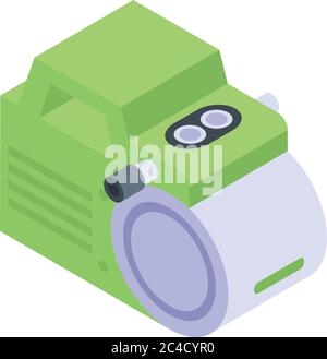 Tank air compressor icon, isometric style Stock Vector