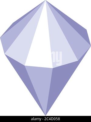 Crystal gemstone icon, isometric style Stock Vector