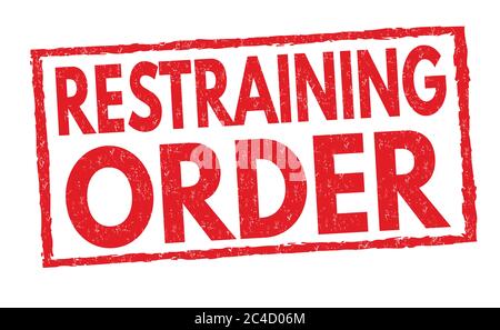 Restraining order grunge rubber stamp on white background, vector illustration Stock Vector