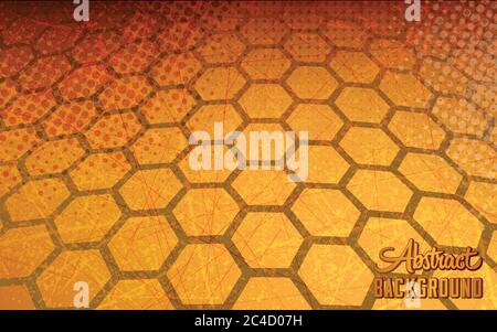 Abstract hexagon background. Vector and illustration. Stock Vector