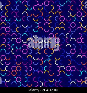 Abstract geometric background. Abstract technology pattern with colorful geometric shapes in tessellation. Linear abstract lattice, random coloring. V