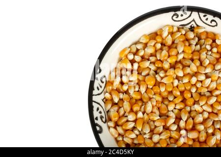 corn seeds in the plate Stock Photo