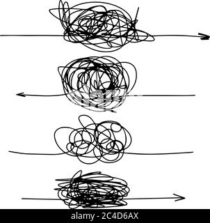 Messy Random Line Abstract messy random line circles geometric pattern, colorful ...