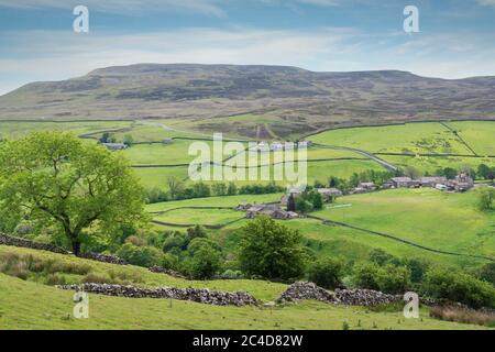 The remote hamlet of Arkle Town near Langthwaite in Arkengarthdale, The Yorkshire Dales National Park. Stock Photo
