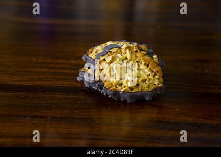 Closeup of florentine biscuits on a wooden surface Stock Photo