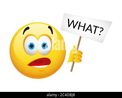 Yellow emoticons and emojis. Vector illustration in realistic style close-up Stock Vector