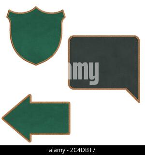 An illustration of badges and an arrow isolated on a white background - perfect for templates Stock Photo