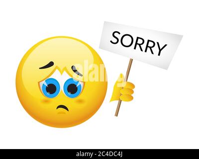 Yellow emoticons and emojis. Vector illustration in realistic style close-up Stock Vector