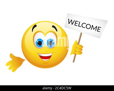 Yellow emoticons and emojis. Vector illustration in realistic style close-up Stock Vector