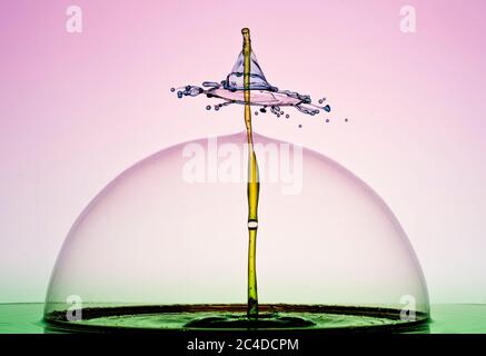 waterdrop collision art abstract Stock Photo