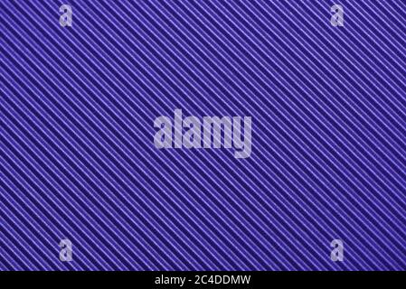 Textured corrugated striped cardboard blue Stock Photo