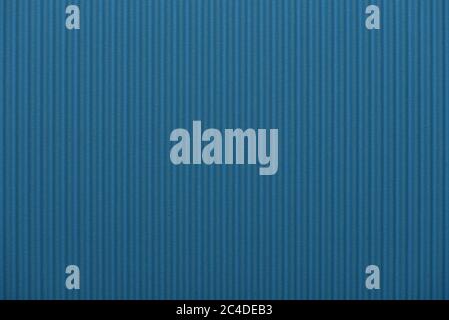 Textured corrugated striped cardboard blue Stock Photo
