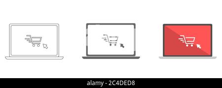 Laptop vector icons Stock Vector