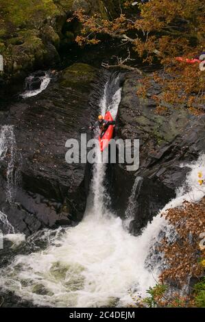 Adventure sport in Snowdonia Wales Stock Photo