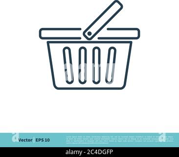 Basket Store Icon Vector Logo Template Illustration Design. Vector EPS 10. Stock Vector