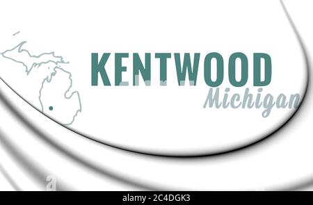 3D Emblem of Kentwood (Michigan), USA. 3D Illustration. Stock Photo