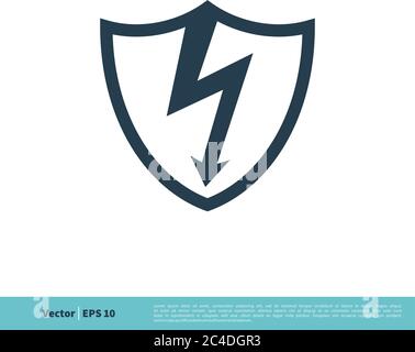 Thunderbolt Icon Vector Logo Template Illustration Design. Vector EPS 10. Stock Vector