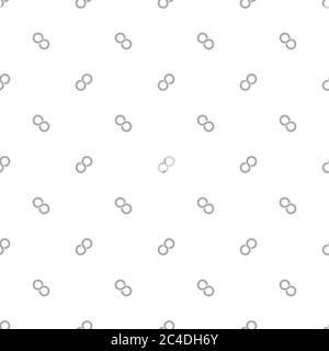 Seamless pattern of grey infinity symbols on white background. Simple flat vector illustration. Stock Vector