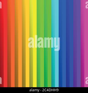 Folded paper in colors of rainbow spectrum. With shadow effect. Happy abstract vector background wallpaper. Stock Vector