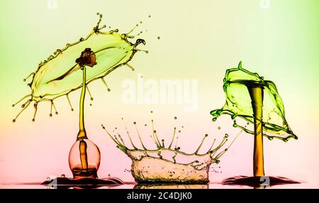 waterdrop collision art abstract Stock Photo