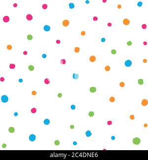 Scattered colorful brush dots. Seamless background pattern. Abstract vector wallpaper. Stock Vector