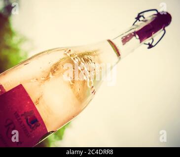 Bottle of Rosé Stock Photo