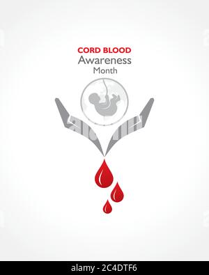 Vector illustration for Cord Blood awareness month observed in July Every Year Stock Vector