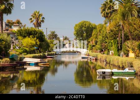 Venice Canal Historic District Stock Photo
