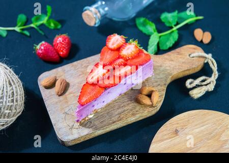 Fruity cake slice Stock Photo