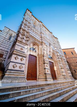 Exterior view of Battistero di San Giovanni,  Battista. Siena , Italy. Stock Photo