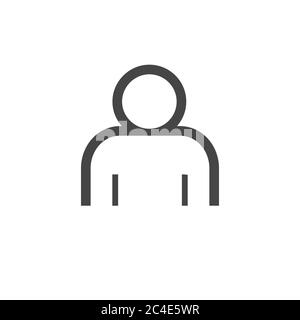 Male avatar. Man sign simple icon. Vector illustration. Stock Vector