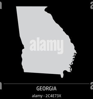 Georgia map icon Stock Vector