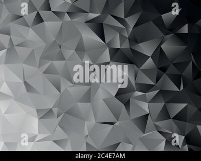Shades of grey low poly background. Geometric vector illustration mosaic made of triangles. Stock Vector