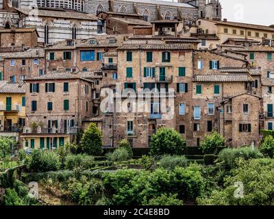 Traditional Houses And Apartments In Siena Italy Stock Photo Alamy
